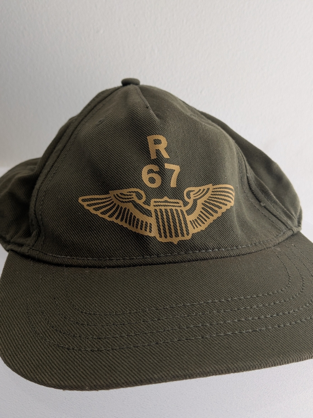 Denim & Supply Ralph Lauren Olive Green Cap with Gold Wing Emblem - Picture 2 of 7